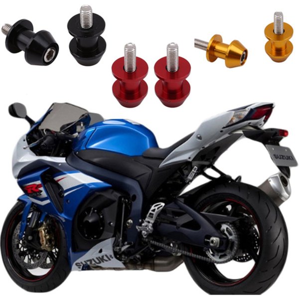 Bobines de support de bras oscillant de moto, curseur, accessoires de moto, document solide en aluminium, 2 pièces