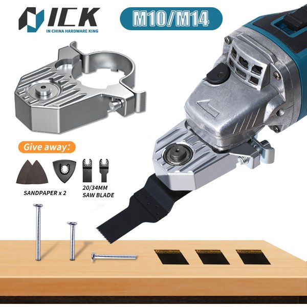 Adaptateur de tête universel de Conversion de meuleuse d'angle, filetage M10/14 pour meuleuse d'angle de Type 100 125, outil oscillant de polissage