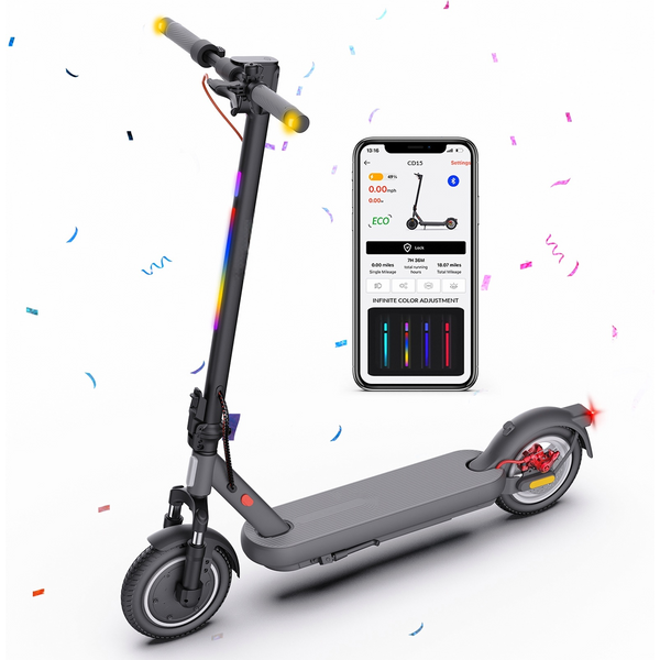 INVANTI E-Scooter für Erwachsene, 10" Stoßdämpfende Reifen & Doppelte Federung, 400W Motor 25km/h Höchstgeschwindigkeit, 48V 7500mAh Akku mit bis zu 45km Reichweite, Intelligente Blinker &