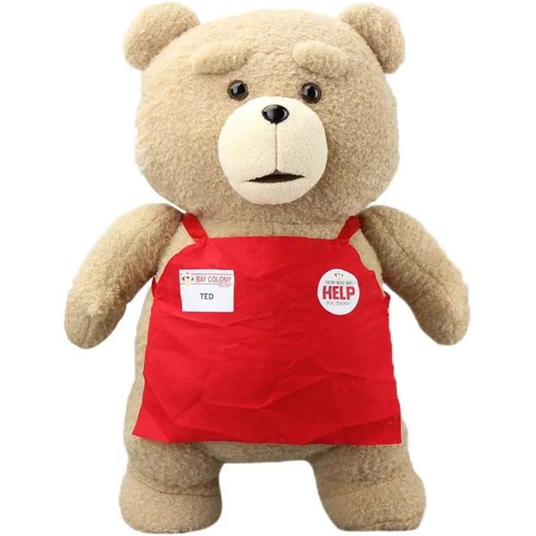 46cm TED Pluszowy film Miś TED 2 Pluszowe lalki w fartuchach Miękkie pluszowe zwierzęta Pluszowe zabawki Zwierzęta dla dzieci Prezent