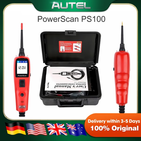 Autel PowerScan PS100 Diagnosetool für elektrische Systeme, Kfz-Schaltungstester, Stromkreis-Sonden-Kit