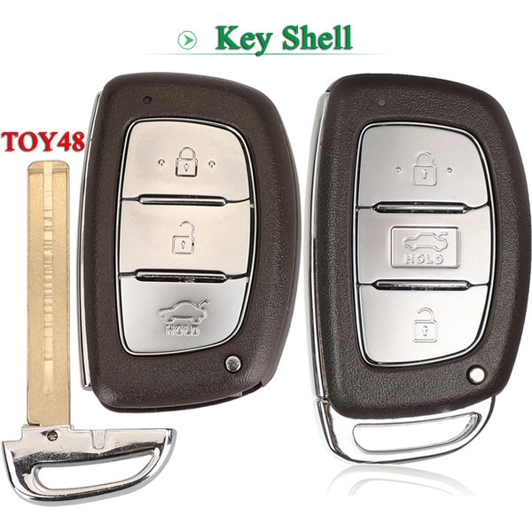 Jingyuqin remplacement pour Hyundai IX35 Rena MISTRA Elantra coque de clé de voiture à distance Toy48 lame Fob 3 boutons