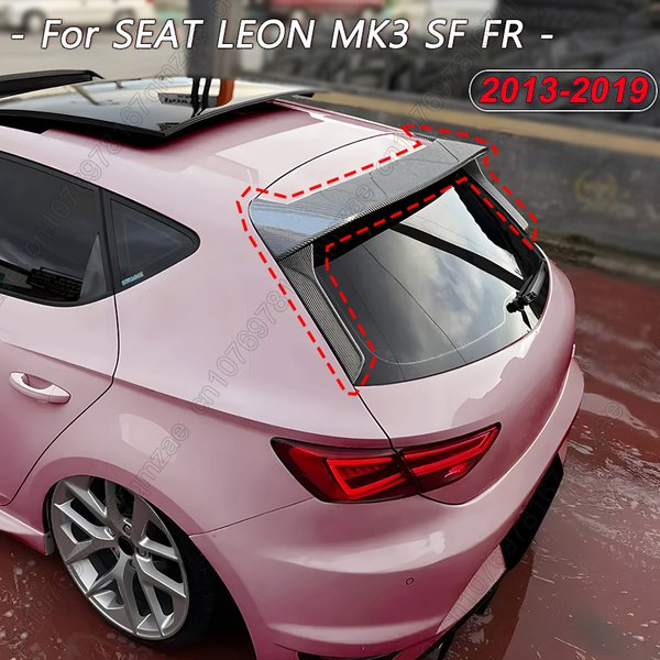 Pour Seat Leon 5F FR MK3 5 portes 2013-2019 becquet latéral de fenêtre arrière garniture de fenêtre de voiture lèvre arrière coffre d'aile supérieure séparateur réglage