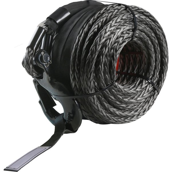 SucceBuy 26500/32000Lbs corde de treuil synthétique camion bateau ligne de remplacement câble avec crochet forgé ATV voiture accessoires extérieurs