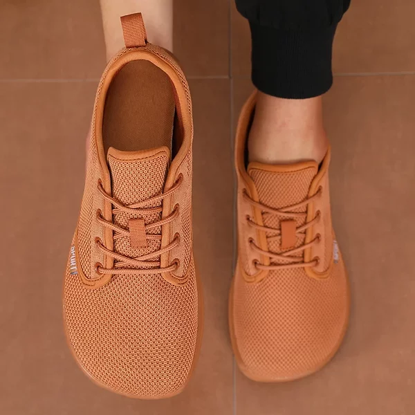 Chaussures à bout large pour hommes, respirantes, en maille tricotée, confortables, pieds nus, décontractées, polyvalentes, semelle souple, larges, chaussures de marche