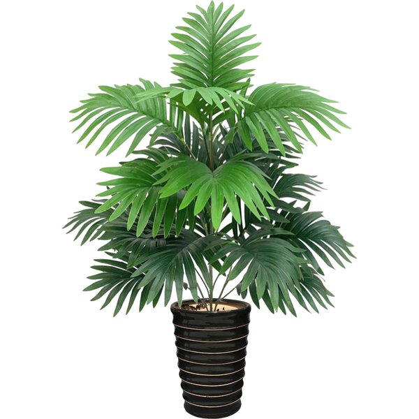 75cm 21 Forks Artificial Plants Fake Palm Tree Large Plastic Coconut Tree Faux Green Sago Cycas Leafs For Home Garden Room Decor