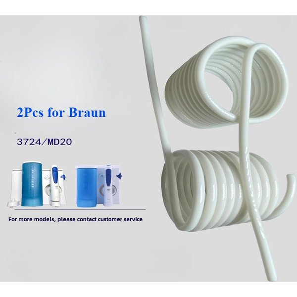 2 Stück für Braun 3724 MD20 Oral B Wasserflosser Scaler Originalmaterial PE Hochdruck-Wasserschlauch