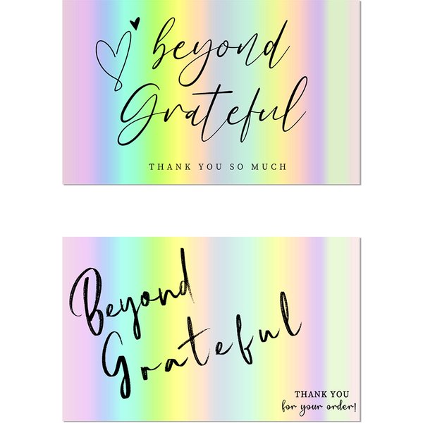 50Pcs Multiple Styles Laser Thank You Cards for Supporting My Small Business Order Purchase Thank You Card for Wedding Birthday