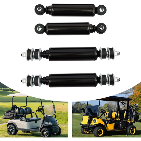 4 Stück Golfcart-Stoßdämpfer vorne und hinten für Club Car DS 1988-2007 Precedent, Tempo, Precedent Gas (2000+) und Tempo (2018+) Hinterachs-Stoßdämpfer