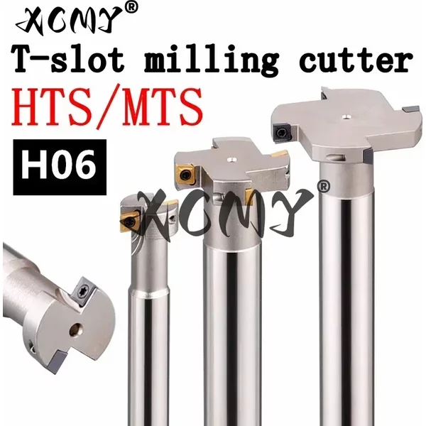Dicke 6 mm H06 CNC T-Nut-Fräser Stange HTS MTS Serie Schlitzstange T-förmiger Fräser Schaft Schlitz Hartmetalleinsatz