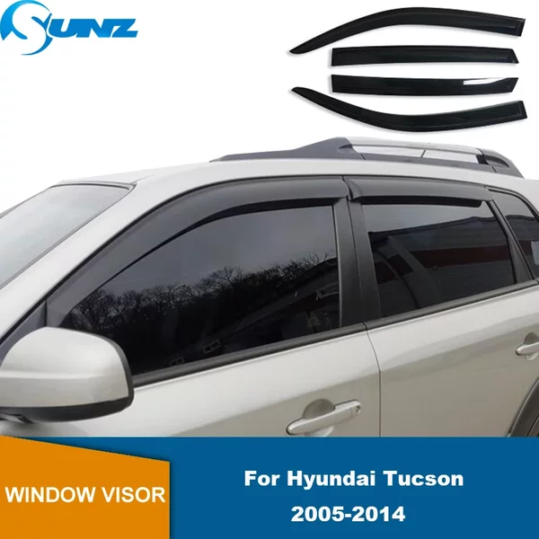 Déflecteur de fenêtre latérale pour Hyundai Tucson 2005 2006 2007 2008 2009 2010 2011 2012 2013 2014, 4 pièces, pare-vent pour pare-brise de voiture