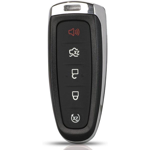 Jingyuqin 5 boutons housse de clé de voiture à distance Fob pour Ford Explorer Edge Escape Flex Taurus 2011 2012 2013 2014 2015 voiture intelligente