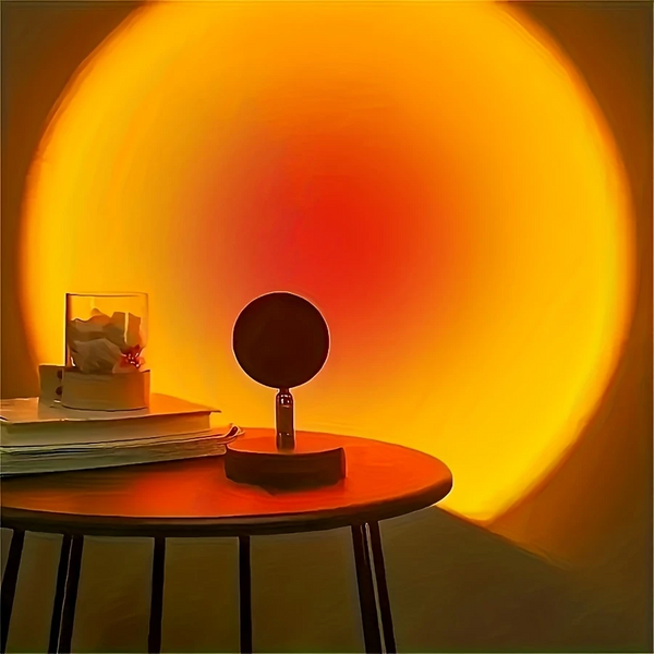 Lampa Atmosferyczna Zachód Słońca, Lampka Nocna, Lampka Nocna na Stolik, Lampa Zachód Słońca do Fotografii, Lampa Zachód Słońca do Sypialni, Lampa Projekcyjna Zachód Słońca