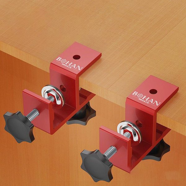 Verstellbarer Verschluss-Befestigungsclip, Aluminiumlegierung, Kleiderschrank-Schließvorrichtung, 0–25 mm, Holzbearbeitungsclip, Kleiderschrank-Schließbrett-Clip, 2er-Pack