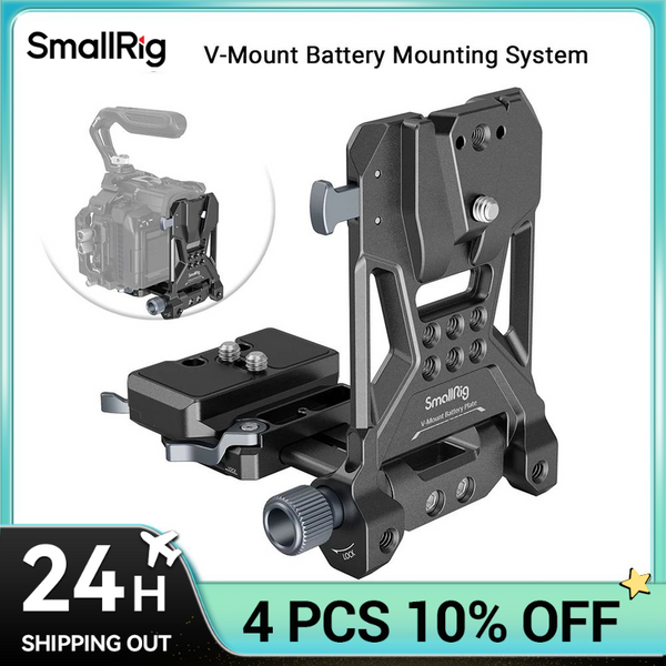SmallRig Plaque de batterie V-Mount pliable, solution de montage tout-en-un sans outil pour appareils photo reflex numériques Sony, Canon, Panasonic