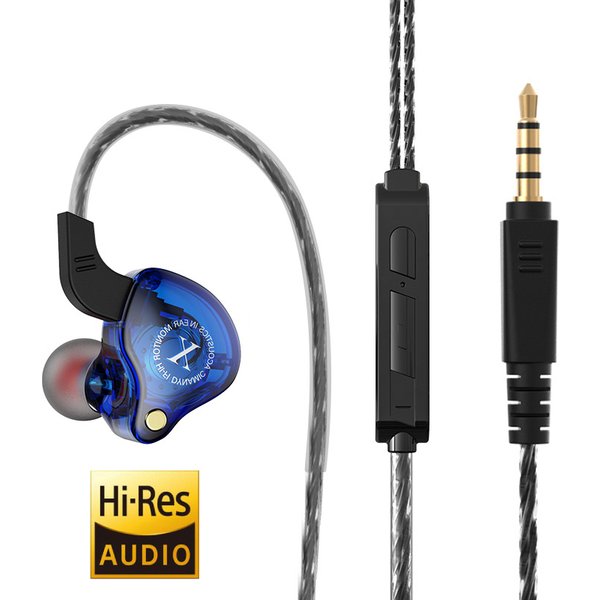 Sport Music HiFi Earphone 3.5mm Wired Headphones with Microphone Musicians Monitors Headset Bass Stereo Headset Earbuds for PC
