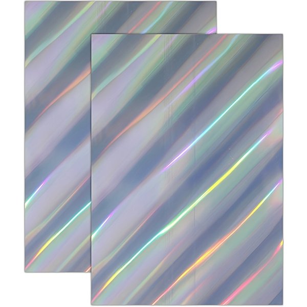 10 Blatt holografisches, laserdruckbares Vinyl-Aufkleberpapier – A4 (8,3 x 11,7 Zoll), wasserfestes und selbstklebendes Inkjet-Druckpapier