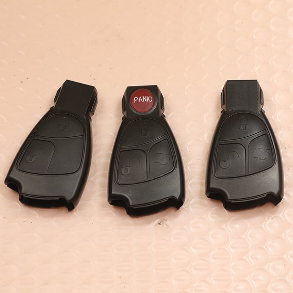 jingyuqin Replacements Fob Remote Key Fob Case Cover For Mercedes Benz B C E ML S CLK CL 3 Buttons 2B 4BT