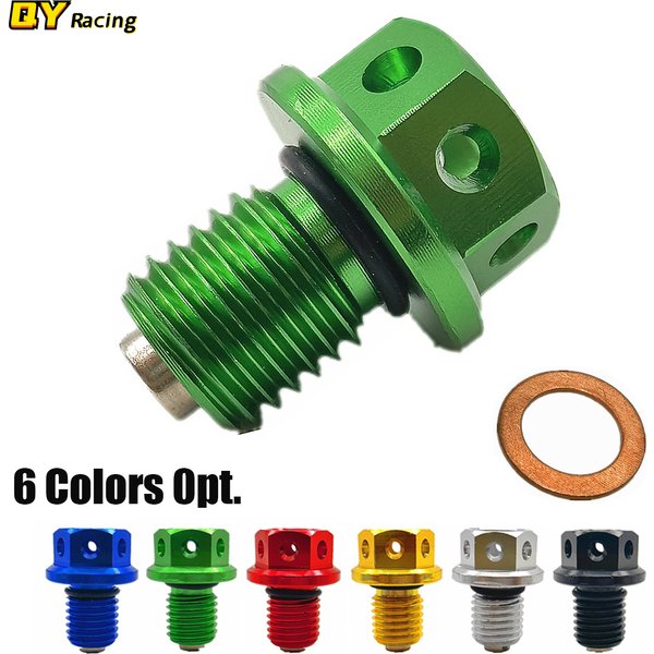Magnetische cnc öl ablass schraube für kwasaki er4n er6n er6f z1000 z650 z250 z750 z750 zr750 zx6r 7r 10r zx11 12r 14r klx125 110