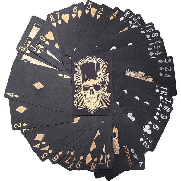 New Black Poker No Color Playing Cards Waterproof PVC Plastic Poker Tourism Souvenir