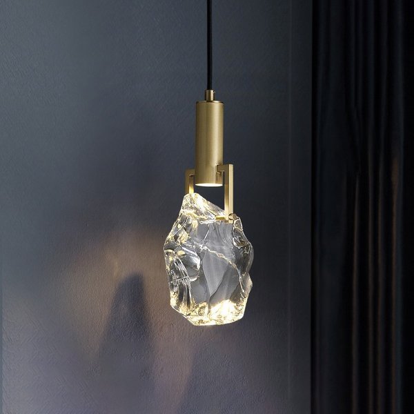 Moderne Kreative Anhänger Lampe Kristall Stein Luxus Led Nacht Dinging Hängen Lichter Nordic Wohnkultur Suspension Loft Beleuchtung