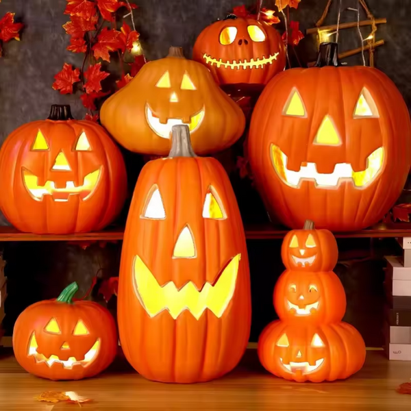 Lanterne décorative en forme de citrouille pour Halloween, 1 pièce, décoration de citrouille, lumière de citrouille, décorations d'extérieur pour Halloween