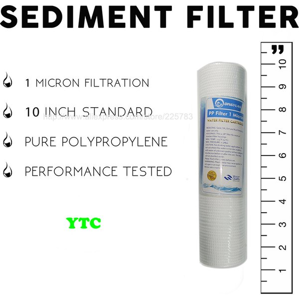 2 Stück 10 Zoll 1 MICRON PPF/SEDIMENT WASSERFILTERPATRONE Wasserreiniger Frontfilterkartusche Aquarium FÜR REVERSE OSMOSE