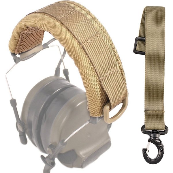 Modular Headset Cover Molle Headband Earphone Microphone Protection Case Hunting Earmuff Headphone Stand Strap Holder