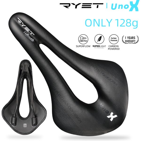 RYET-Selle de vélo de route ultralégère en cuir de carbone, coussin de siège souple en PU, siège de vélo nar, accessoires de vélo de course VTT, RAIL7 * 9