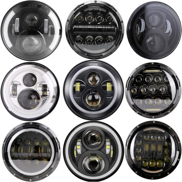 Motorcycle Headlight 7 inch LED For Harley Touring Ultra Classic Electra Street Glide Road King Yamaha Motorcycle Headlamp