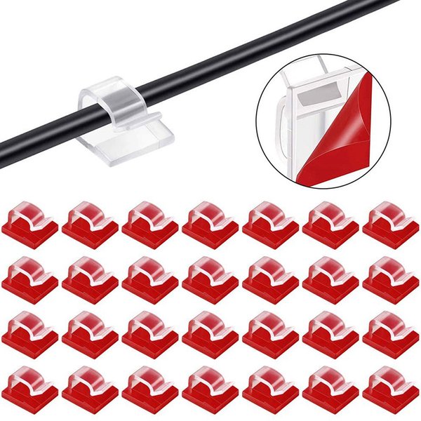 Clips de rangement de câbles, 10/20/50 pièces, gestion des câbles, support de cordon, chargement USB, ligne de données, enrouleur de canette mural
