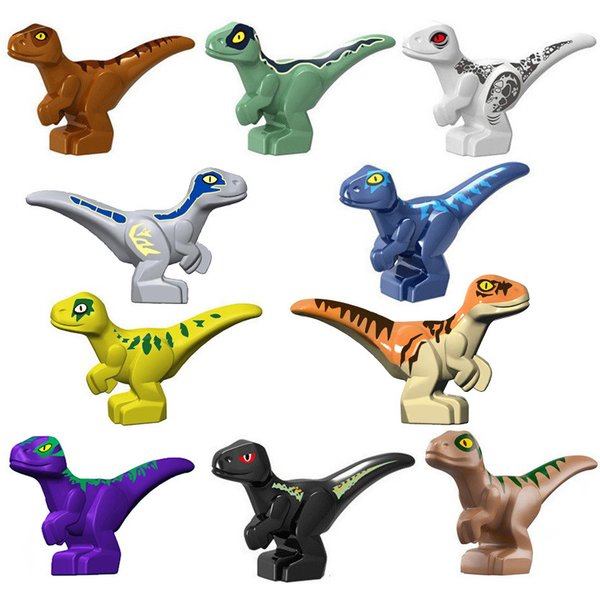 Dinosaurier-Welt Chase Tyrannosaurus Rex Spinosaurus Stegosaurus Farbige Baby-Bausteine Zubehör Spielzeug für Kinder Geschenk