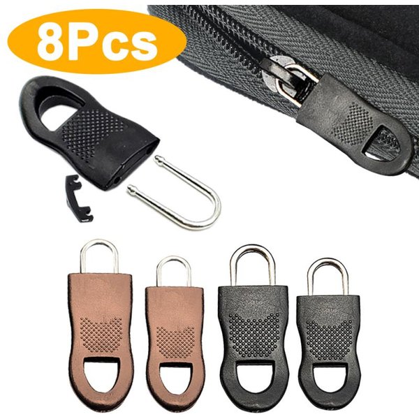 8Pcs Ersatz Zipper Pull Puller End Fit Seil Tag Kleidung Zip Fixer Gebrochene Schnalle Zip Cord Tab Tasche Koffer rucksack Zelt