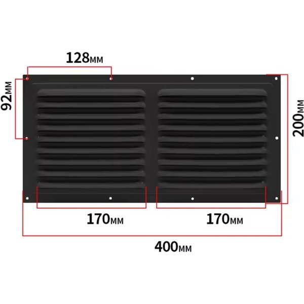 Grille de ventilation en alliage d'aluminium, système d'air, filet de couverture, écran de sortie d'échappement, fenêtre carrée, 100/150/200/250/300/400mm, métal