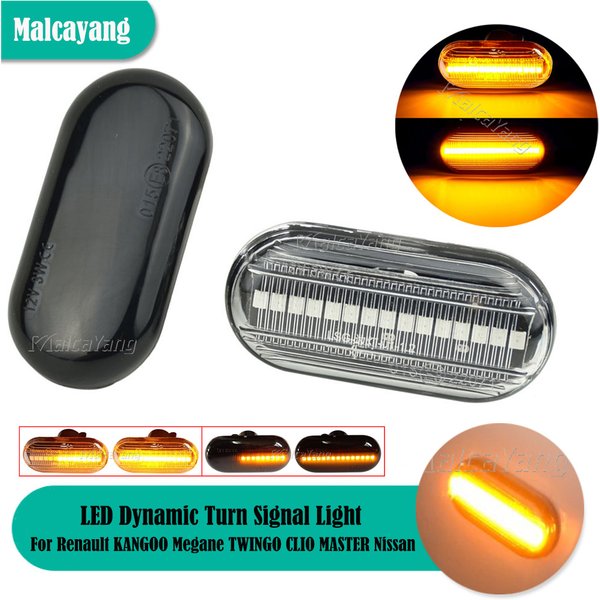 2 stücke LED Dynamische Blinker Seite Marker Licht Für Renault Clio 1 2 MEGANE ESPACE TWINGO MASTER Nissan Opel Mercedes-Benz Smart