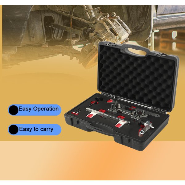 Motor-Einstellwerkzeug-Set für Opel 1.2L F12SHL F12SHT F12SHR ab 2019, Nockenwellenhalter, Schwungradverriegelung und Kurbelwellendichtungs-Installationswerkzeug mit Aufbewahrungskoffer – Metall