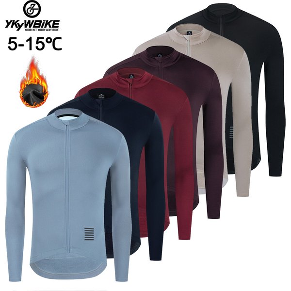 Ykyw Herren Pro Herbst Winter Langarm Thermo Fleece Jacke MTB Mann Rad trikot Fahrrad hemden Outdoor Fahrrad Kleidung Mantel