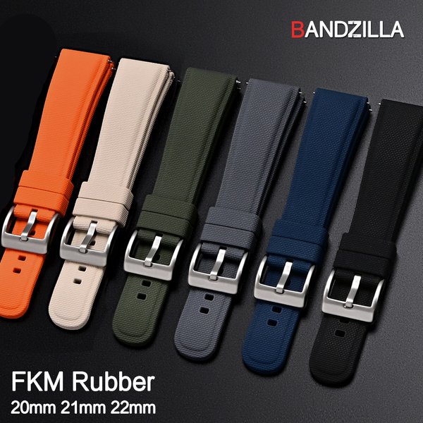 Neues FKM-Gummi-Uhrenarmband 20mm 21mm 22mm mit Schnellverschluss, wasserdichtes Sport-Uhrenarmband für Seiko, universell für Herren und Damen, Taucherarmband
