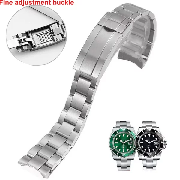Uhrenarmbänder für Rolex SUBMARINER DAYTONA Yacht-Master GMT Uhrenarmband mit GlideLock-Verschluss Edelstahl-Armband 20mm 21mm