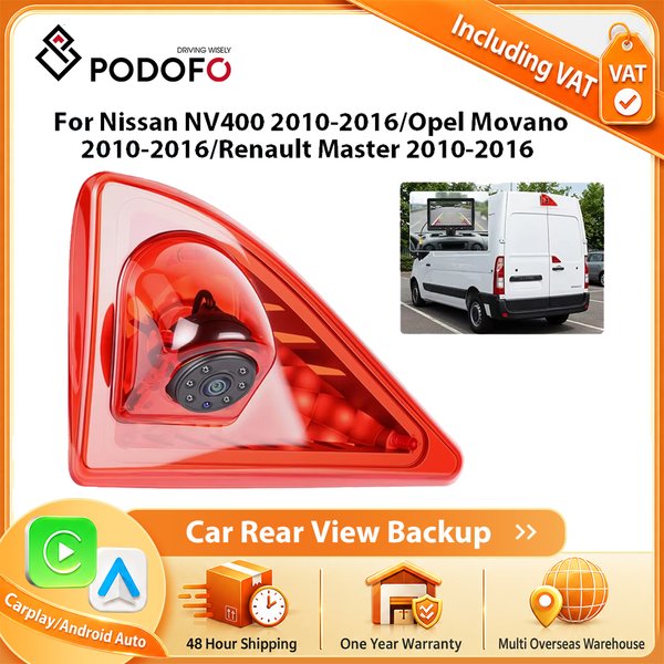 Podofo Car Brake Light Rear View Camera Waterproof For Nissan NV400 2010-2016/Opel Movano 2010-2016/Renault Master 2010-2016