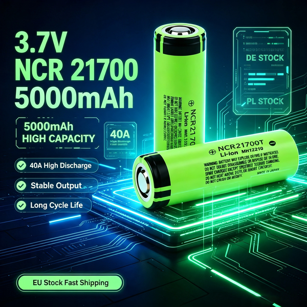 21700 3,7V 5000mAh wiederaufladbare Lithium-Ionen-Batterie, 40A Hochleistungs-Entladungszelle, EU-Lager, schneller Versand, für Elektrowerkzeuge, Taschenlampen, tragbare Geräte, DIY-Akkupack