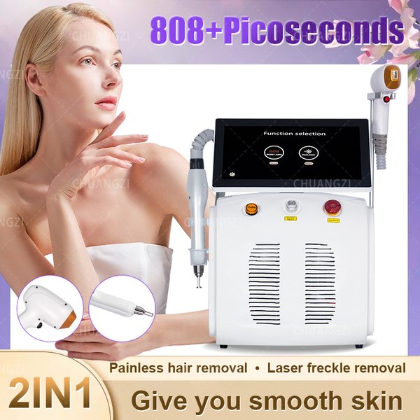 Soprano Diode Picotech 2-in-1 Haarentfernungsgerät SHR Depilation Tattoo-Entfernung Eis-Titan Professionelles Schönheitsgerät