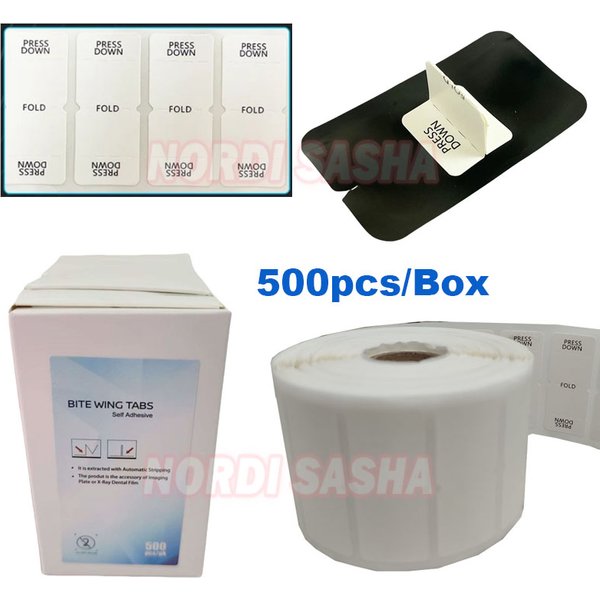 500 pièces/rouleau – Bandelettes adhésives dentaires pour films radiographiques – Surface occlusale – Procédures de diagnostic orthodontique – Jetables
