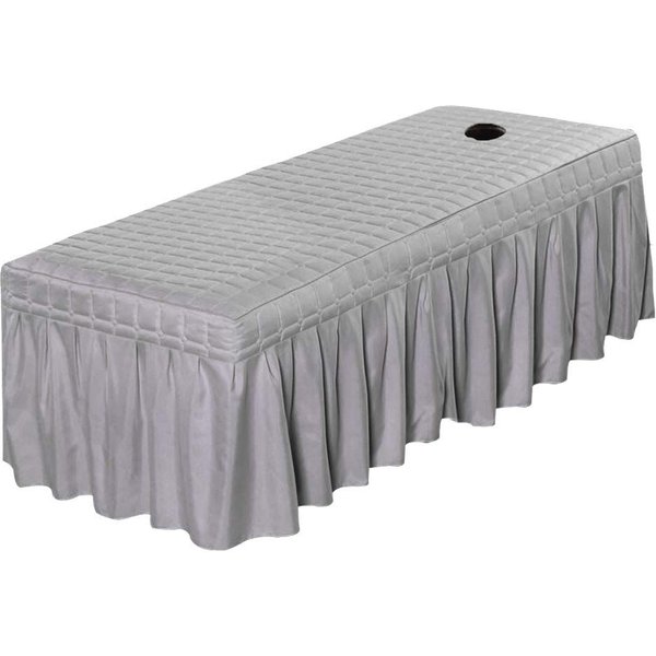 1pcs Spa Massage Club Bed Cover ONLY Beauty Salon Massage Bed Sheet Bedskirt Skin-Friendly SPA Cover with Hole Funda Camilla