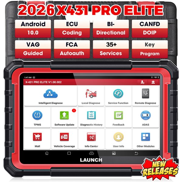 LAUNCH X431 PRO ELITE Kfz-Diagnosegeräte CANFD DOIP FCA Auto OBD OBD2 Scanner Vollsystem Aktiver Test ECU-Codierung pk PRO V5.0