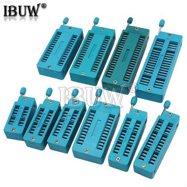 Prise universelle ZIF, siège de verrouillage IC, prise de test IC, 14 broches, 16 broches, 18 broches, 20 broches, 24 broches, 28 broches, 14P, 16P, 18P, 20P, 24P, 28P, 2.54mm, 1PC
