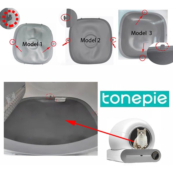 Coussin en Silicone adapté à la tonepie Ti Pro, bac à litière automatique pour chat, tampon spécial en Silicone, Capsule inférieure, accessoires pour chats