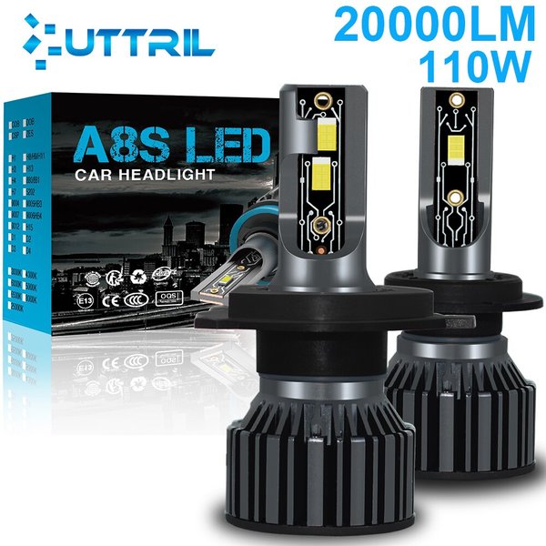 Ampoule LED blanche pour voiture et moto, ampoule de sauna, antibrouillard automatique, lampe LED, 20000LM, 12V, 9005 K, H7, H4, H1, H11, H8, H9, HB4, HB3, 9006, 6000 Lam