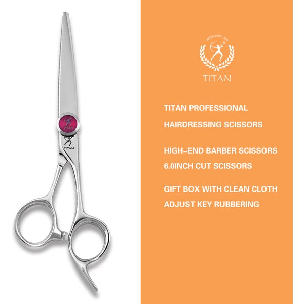 TITAN Professional Barber Scissors Hairdressing Cut Hair Shear High-End VG10 Steel 6 Inch