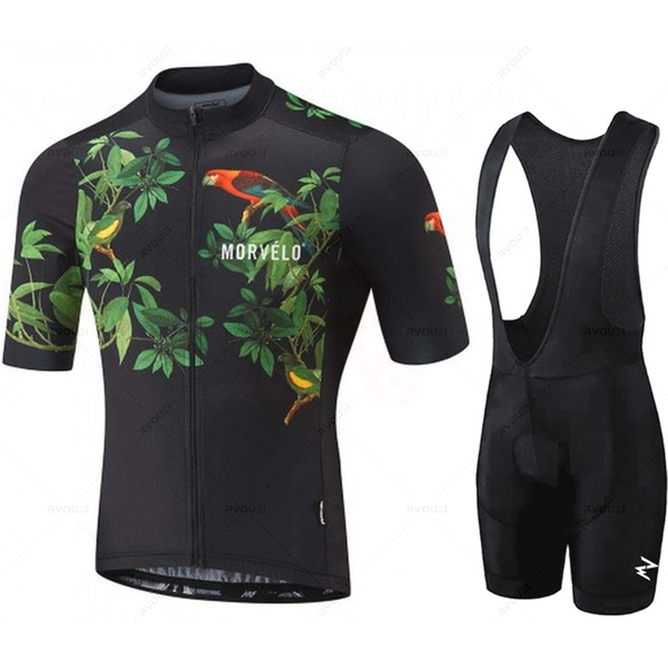 Ensemble de maillot de cyclisme Morvelo pour hommes, ensemble de vélo de montagne anti-UV, tenue de vélo, uniforme de course de l'équipe professionnelle, vêtements de cyclisme, été, 2027